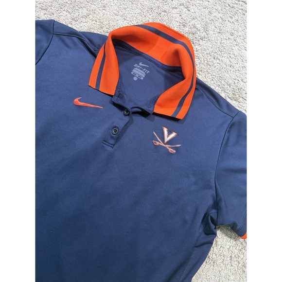Nike Women's Polo Shirt Dri-Fit UVA Virginia Cavaliers Fitted Top Athleisure L - Picture 3 of 6